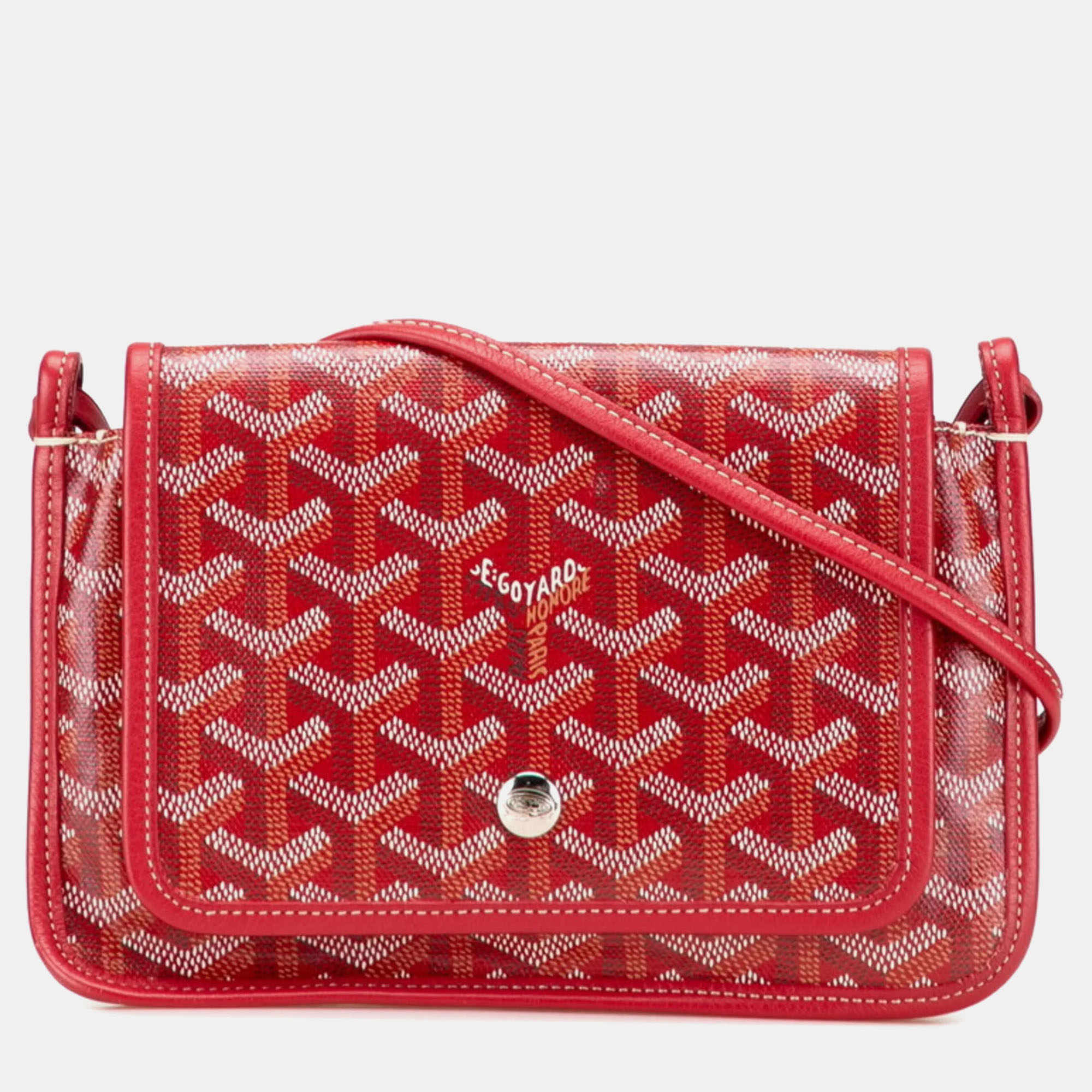 

Goyard Plumet Pouch Wallet Red Leather