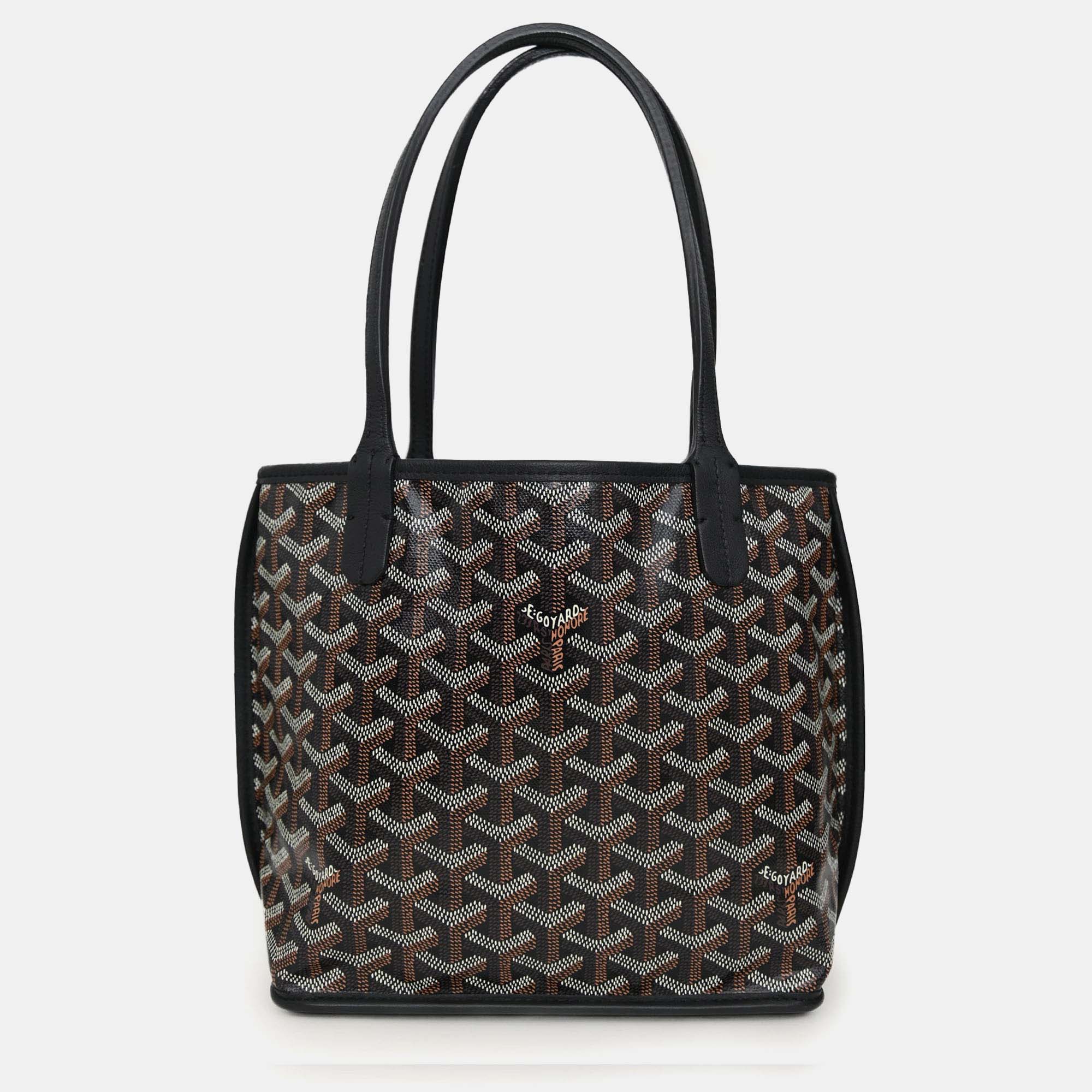 

Goyard Black Goyardine Anjou Mini with Pouch