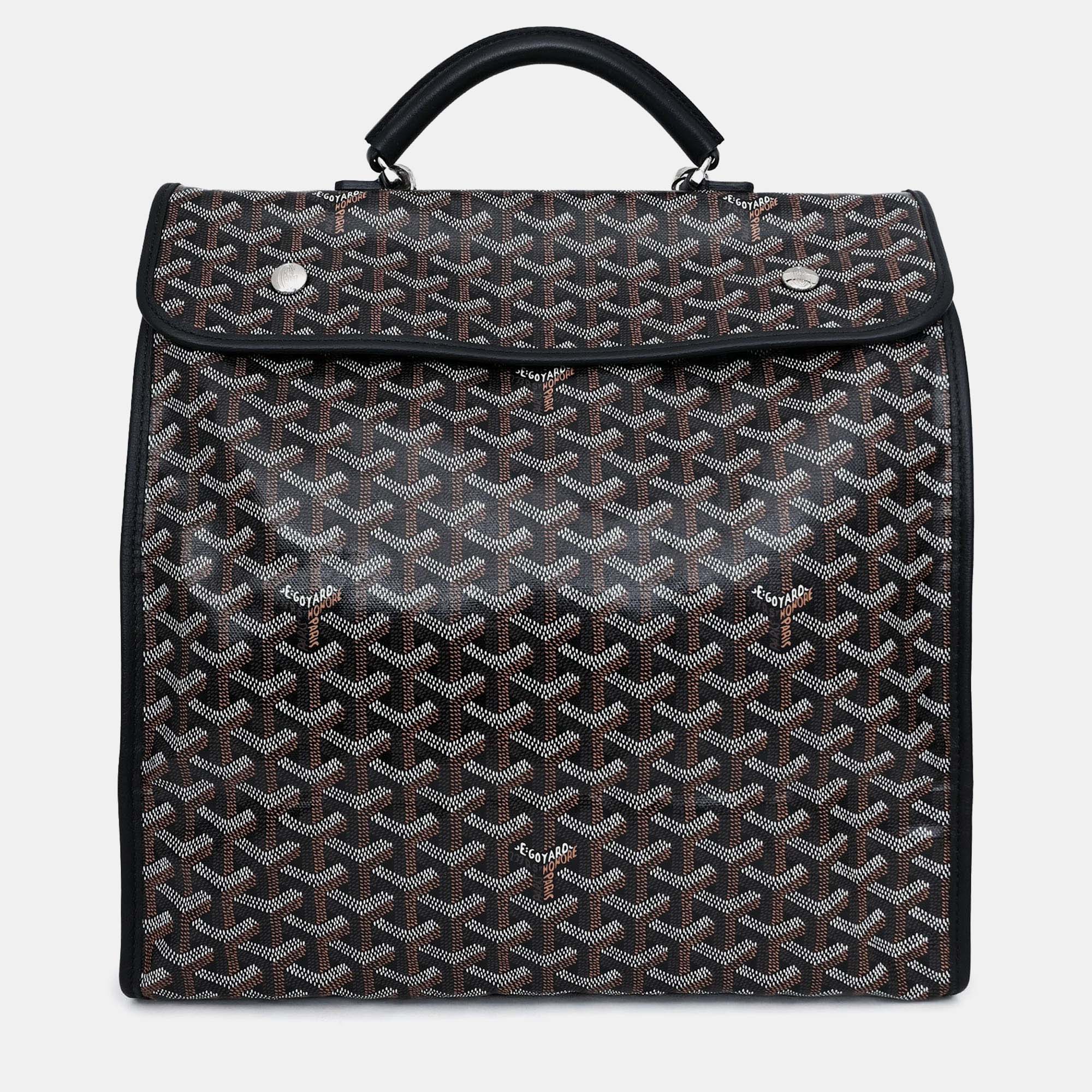 

Goyard 2023 Navy Goyardine Canvas 'Saint Leger' Backpack, Navy blue