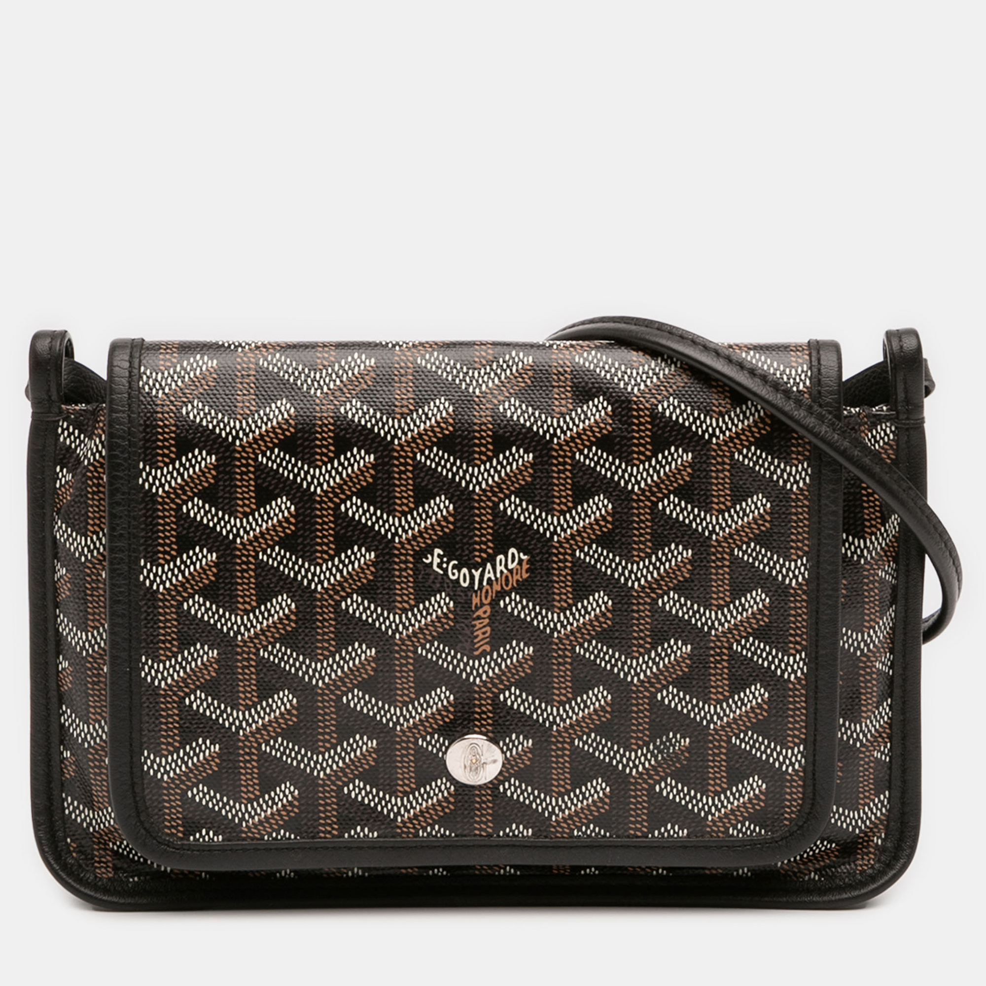 Pre-owned Goyard Ine Plumet Pocket Wallet In Black