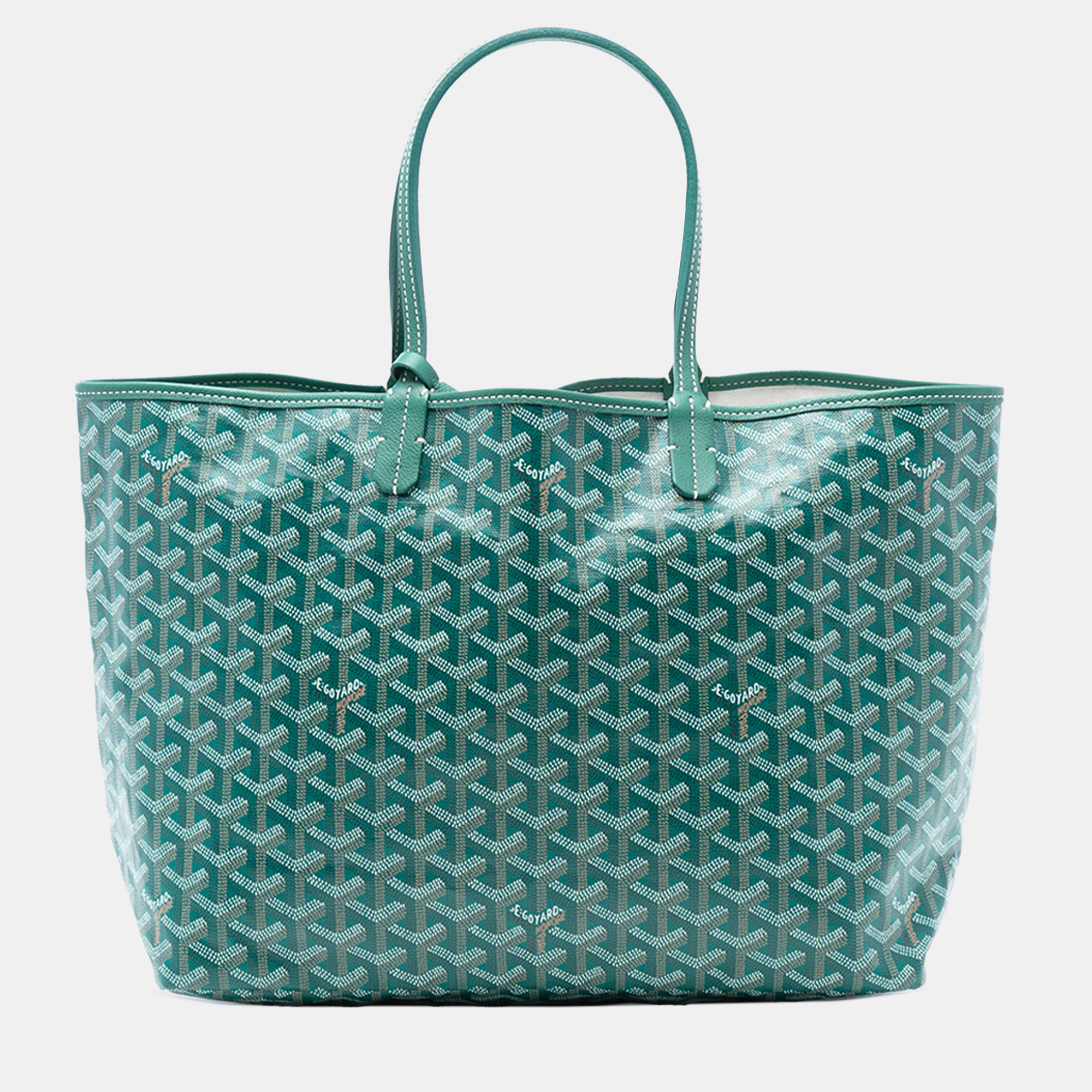 Pre-owned Goyard Ine Saint Louis Pm In Green