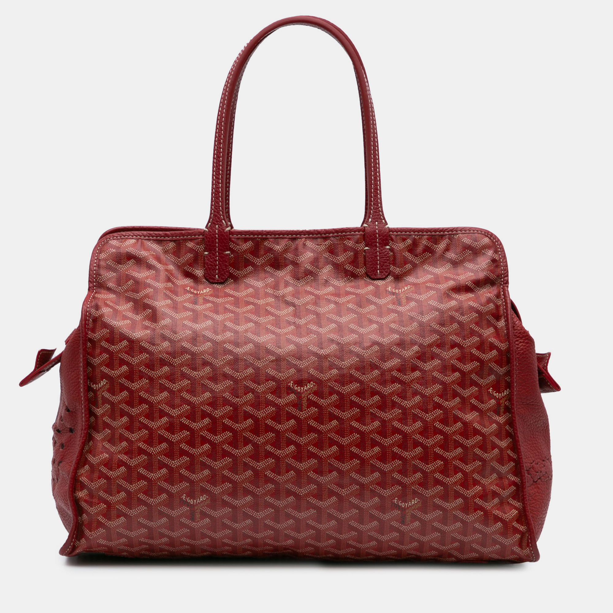 

Goyard Red Goyardine Sac Hardy Pet Carrier PM