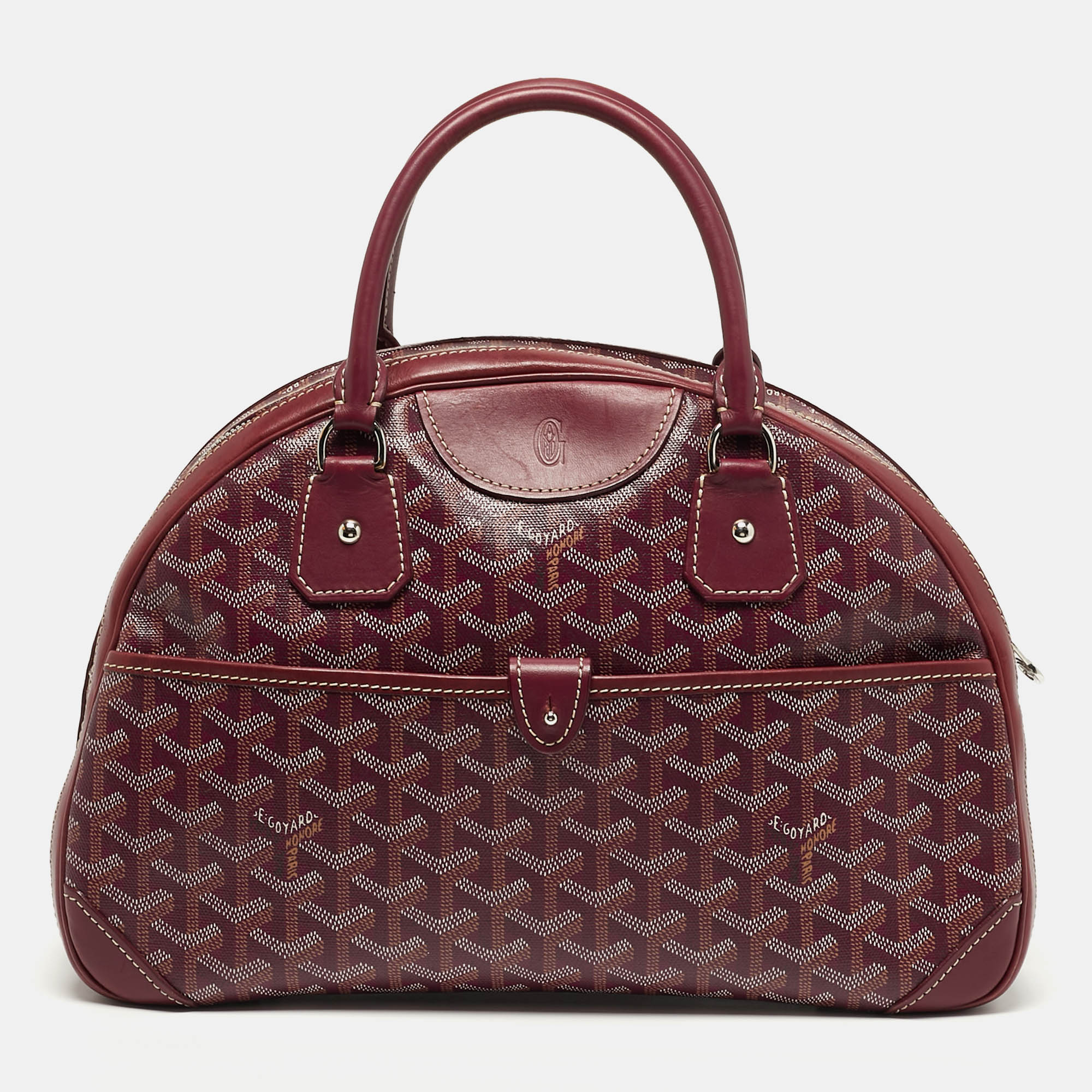 

Goyard St. Jeanne MM Burgundy Goyardine Coated Canvas and Leather Bag