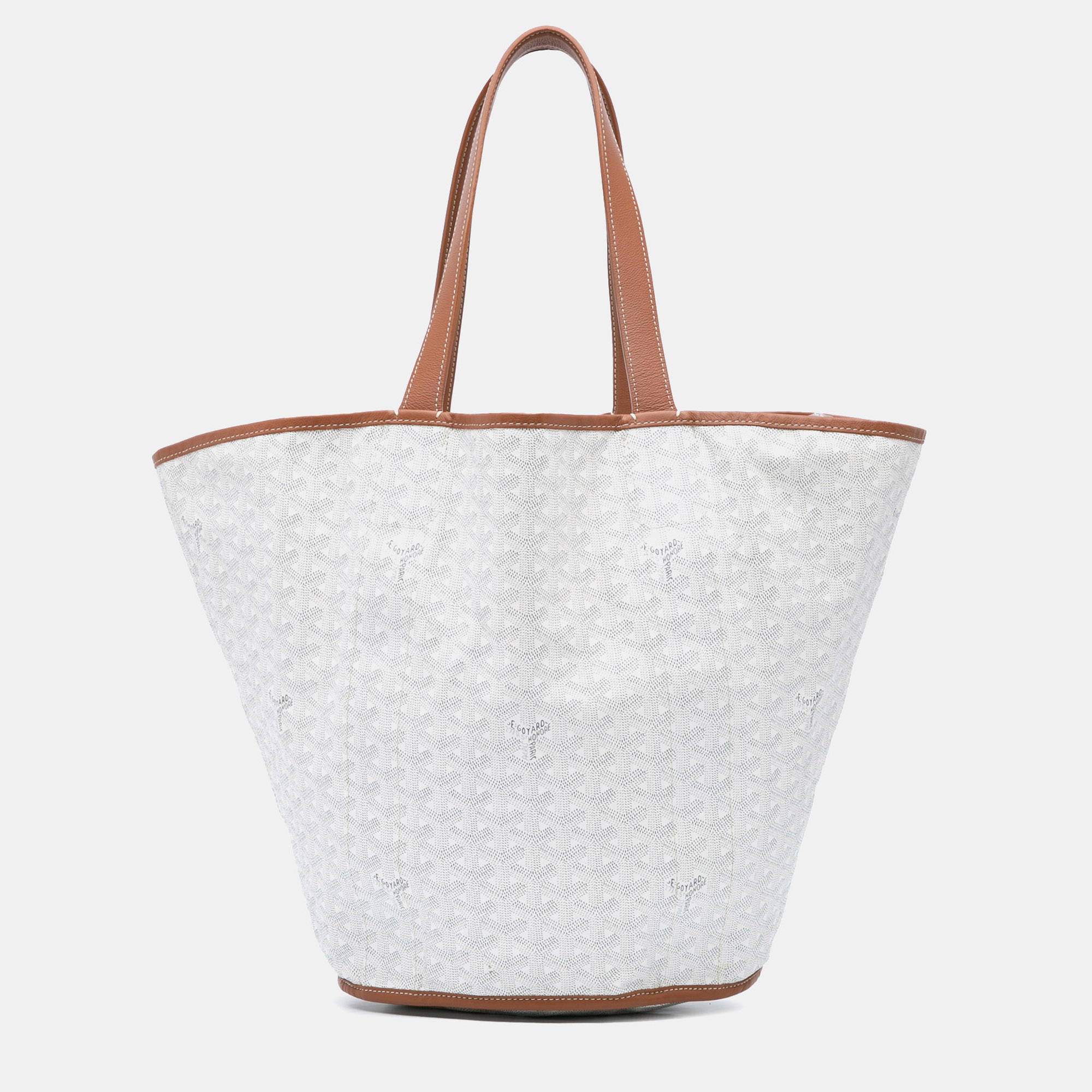 

Goyard Brown White Goyardine Reversible Belharra Tote