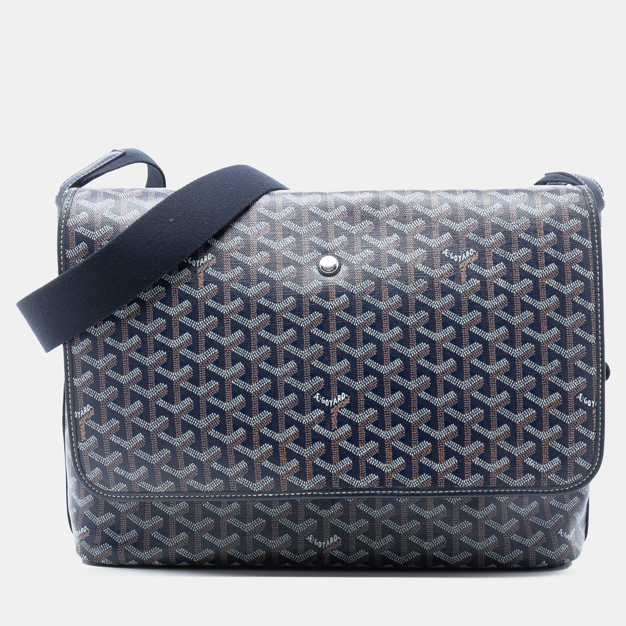 

Goyard Blue Goyardine Capetien MM Messenger Bag