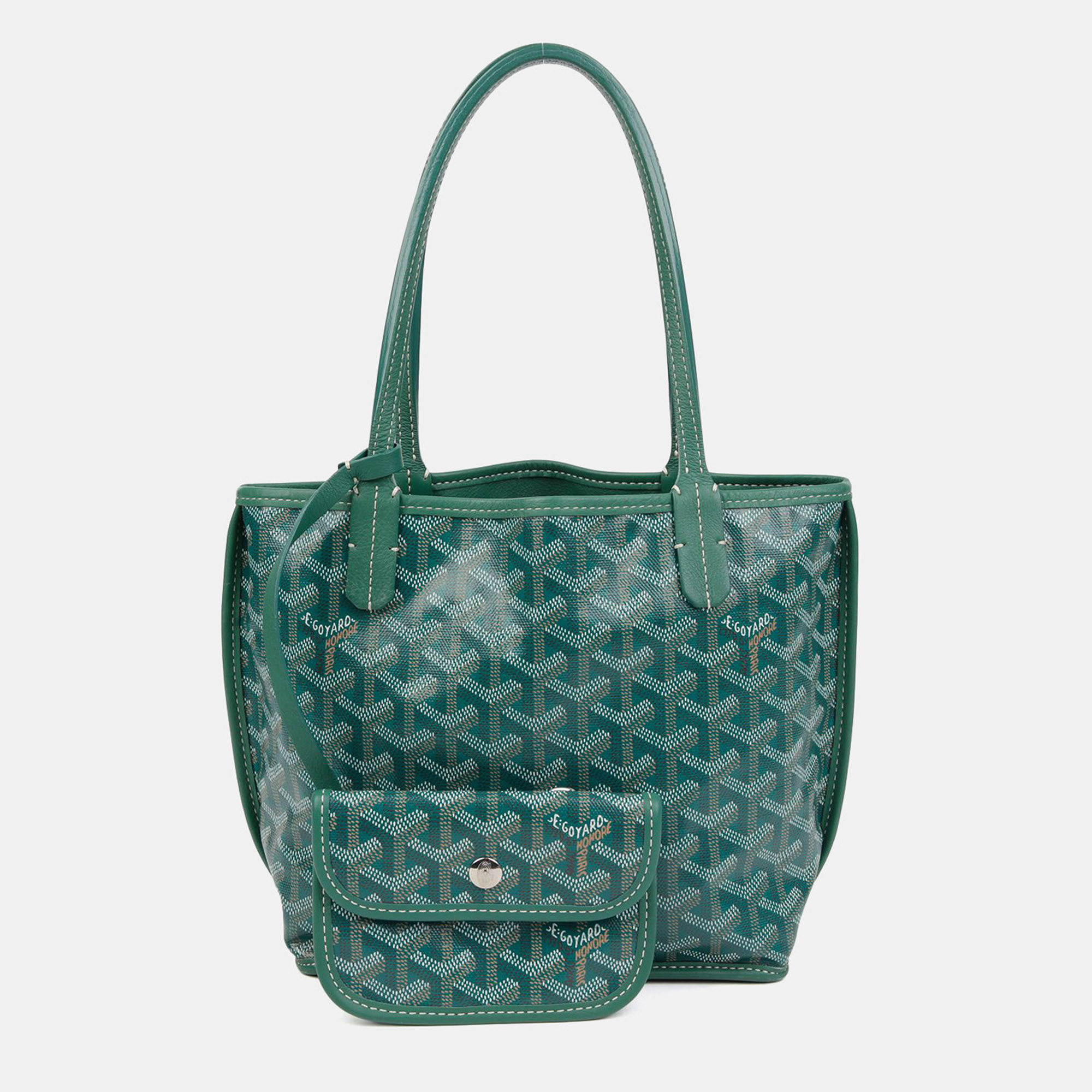 

Goyard Anjou Mini Green Goyardine Tote Bag