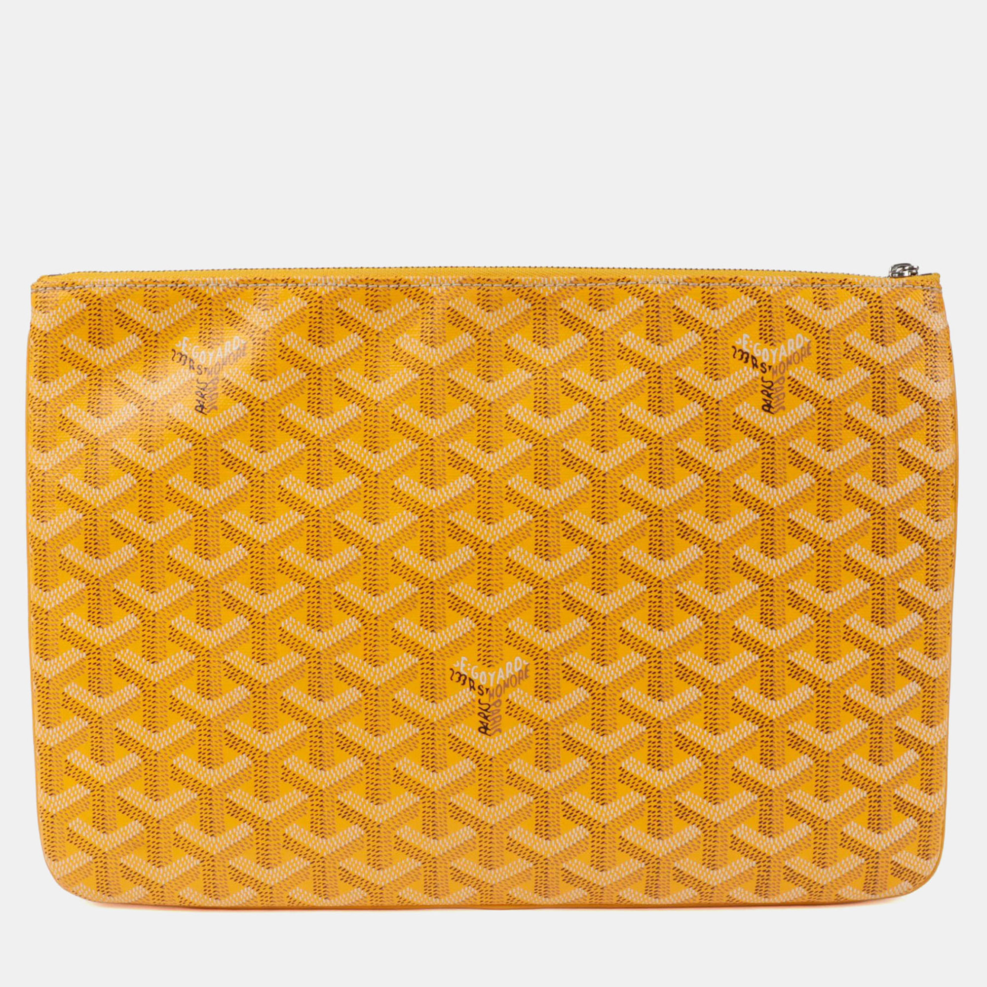 

Goyard Senat MM Yellow Canvas Clutch