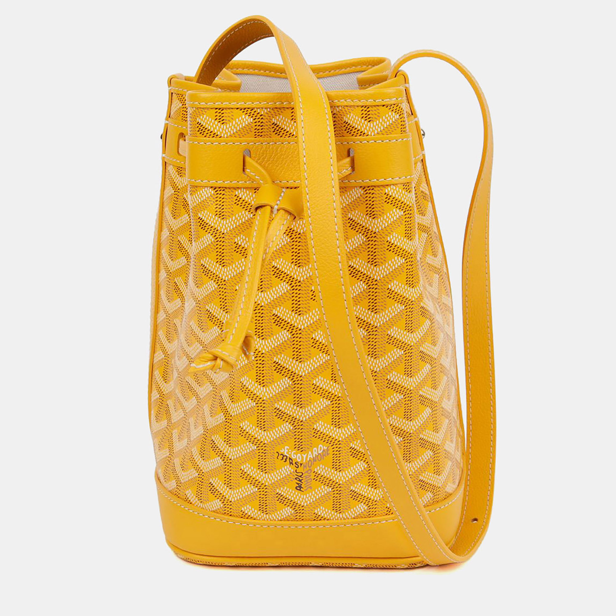 

Goyard Petite Flot PM Yellow Coated Canvas Bucket Shoulder Bag