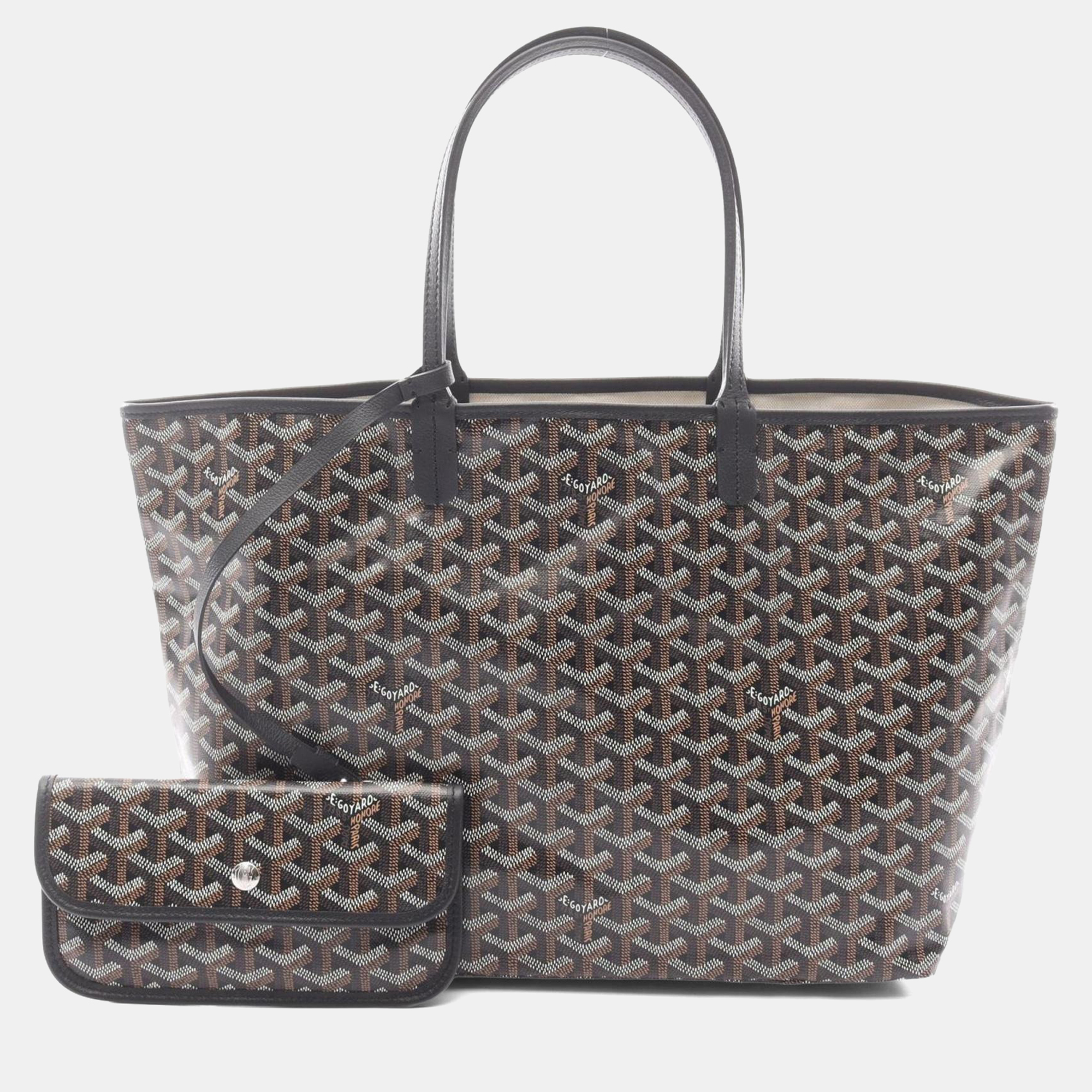 

Goyard Saint Louis Pm Tote Bag In Coated Canvas And Leather Black Multicolor