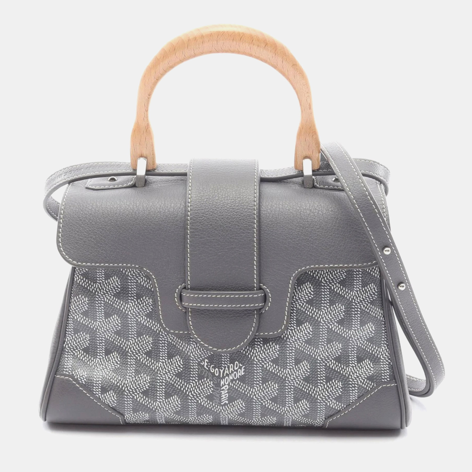 

Goyard Saigon Mini Handbag Coated Canvas And Leather Gray Multicolor, Grey
