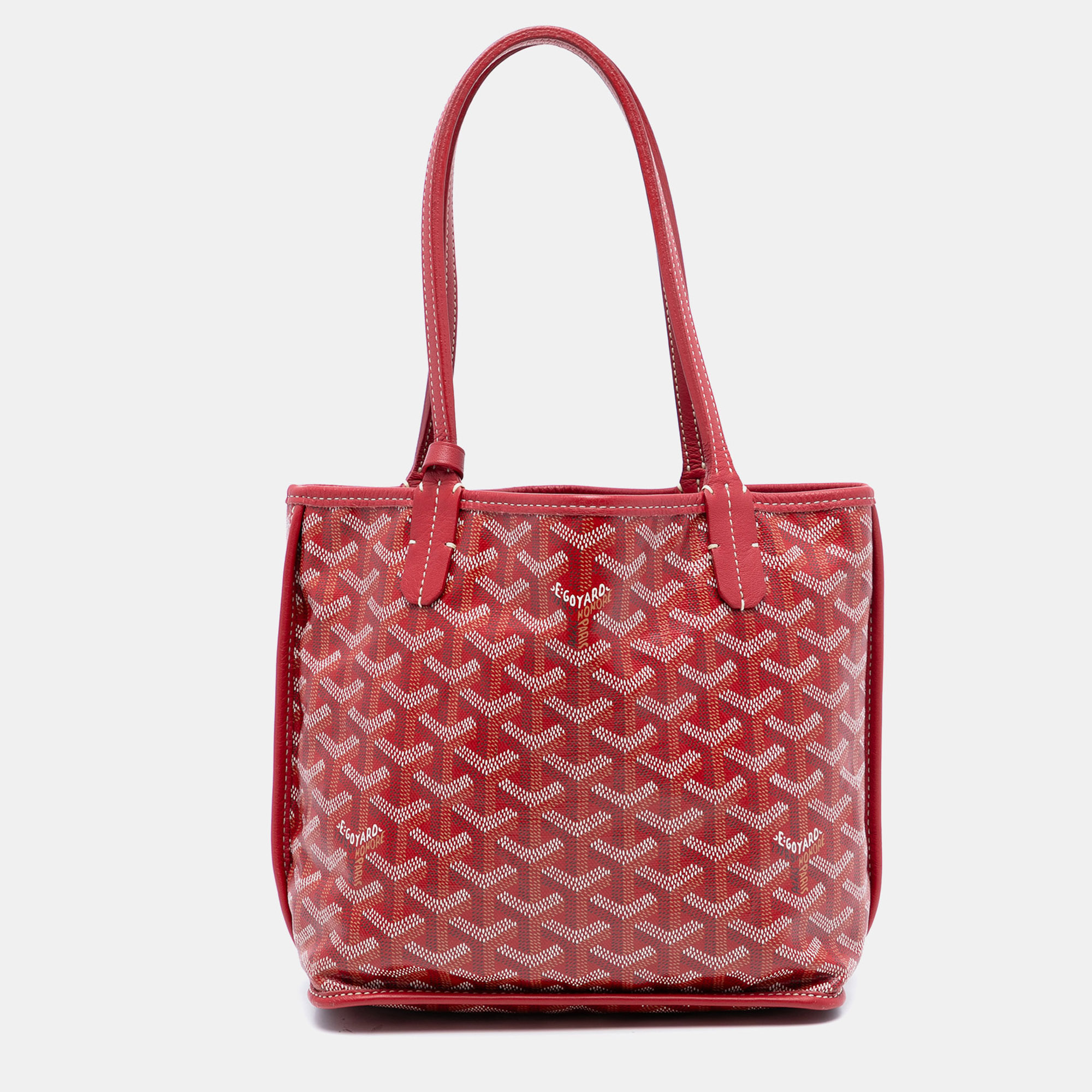 

Goyard Red Mini Goyardine Reversible Anjou