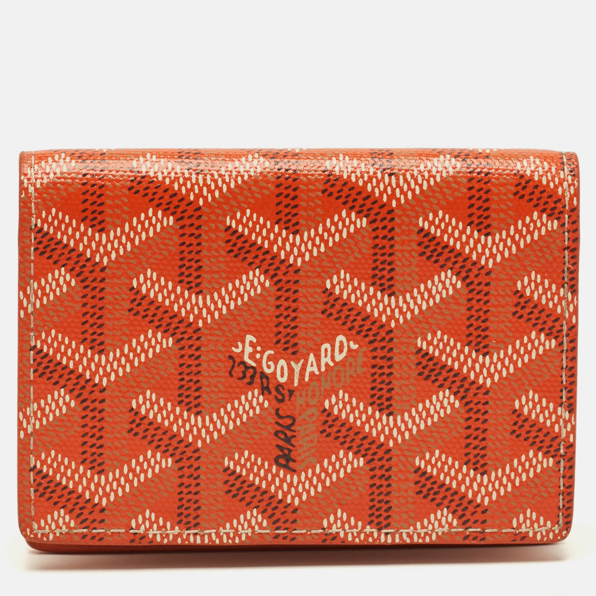 

Goyard Malesherbes Orange Goyardine Coated Canvas Card Holder