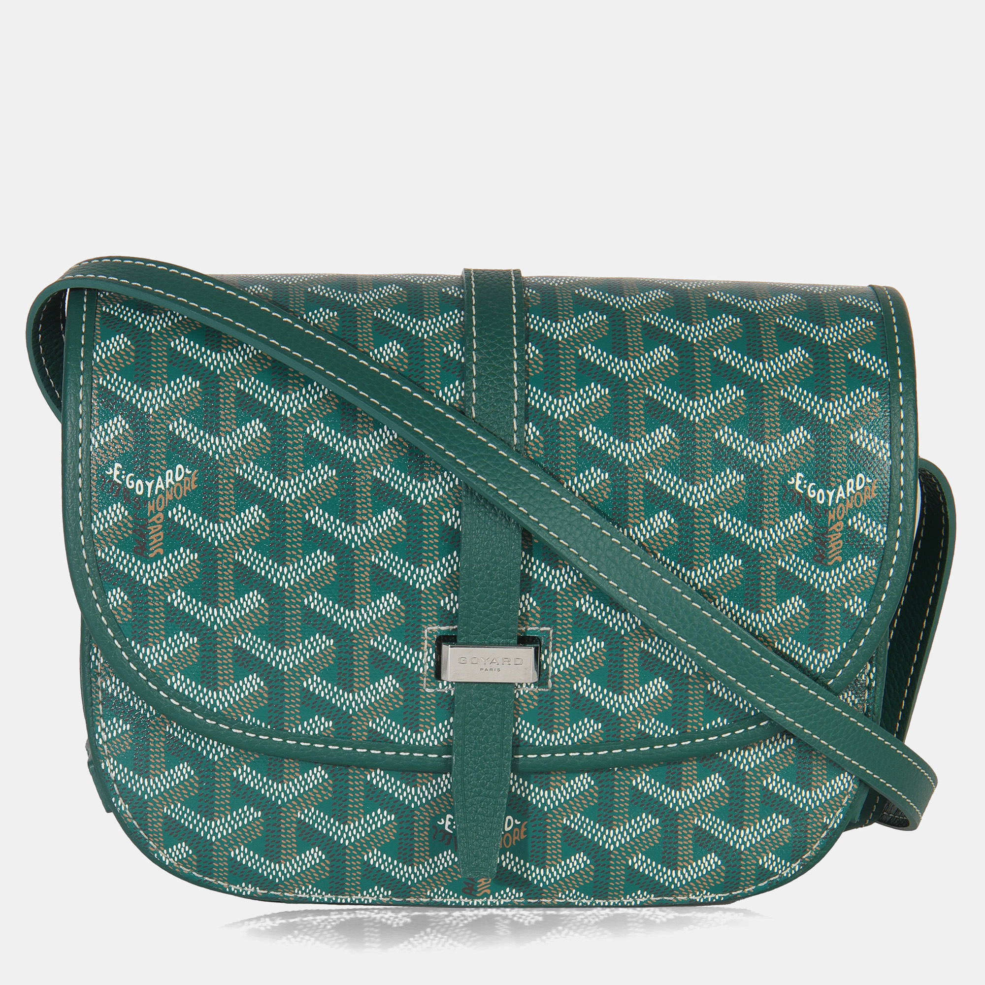 

Goyard Green Goyardine Canvas Belvedere II PM
