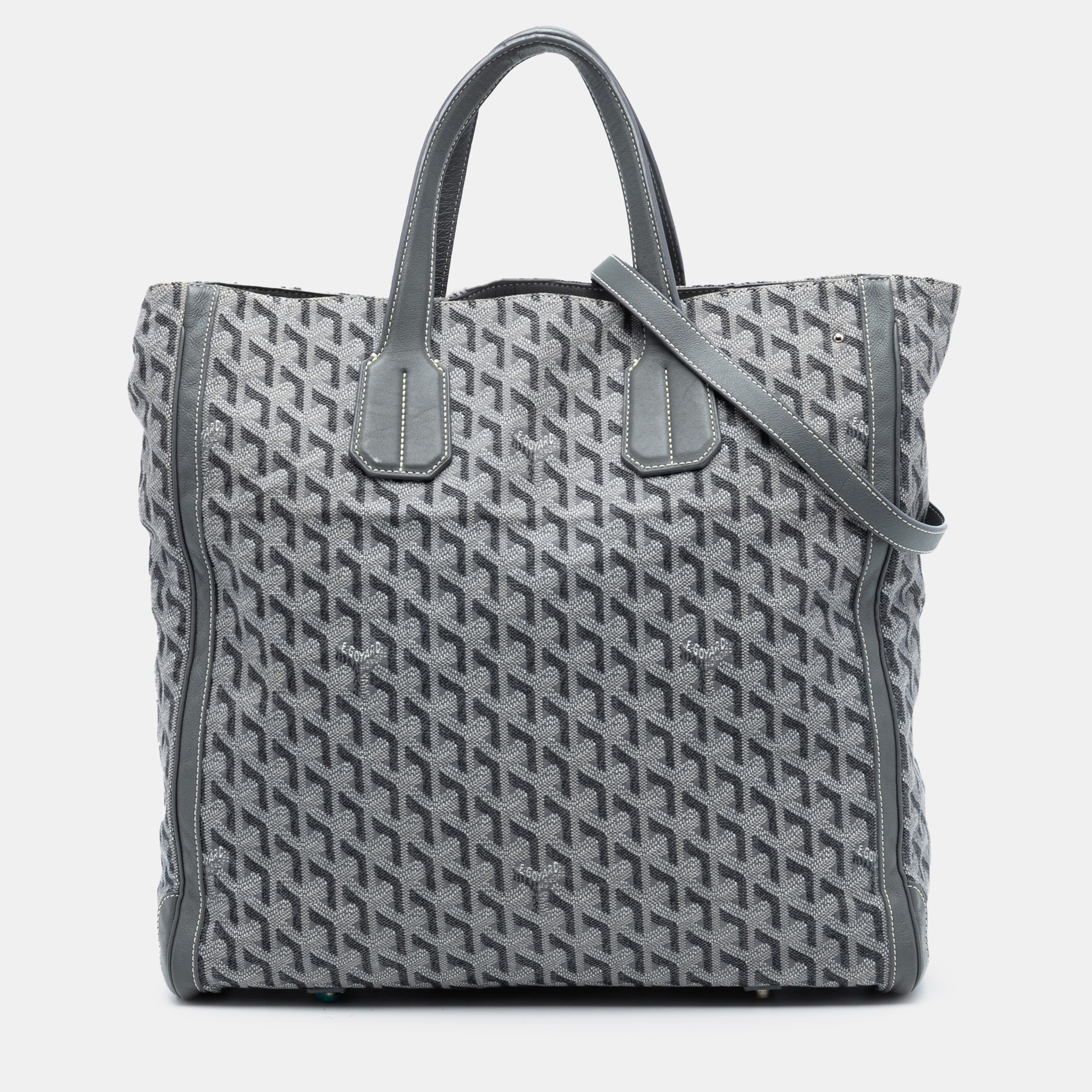 

Goyard Grey Calf Leather, Coated Canvas Goyardine Voltaire