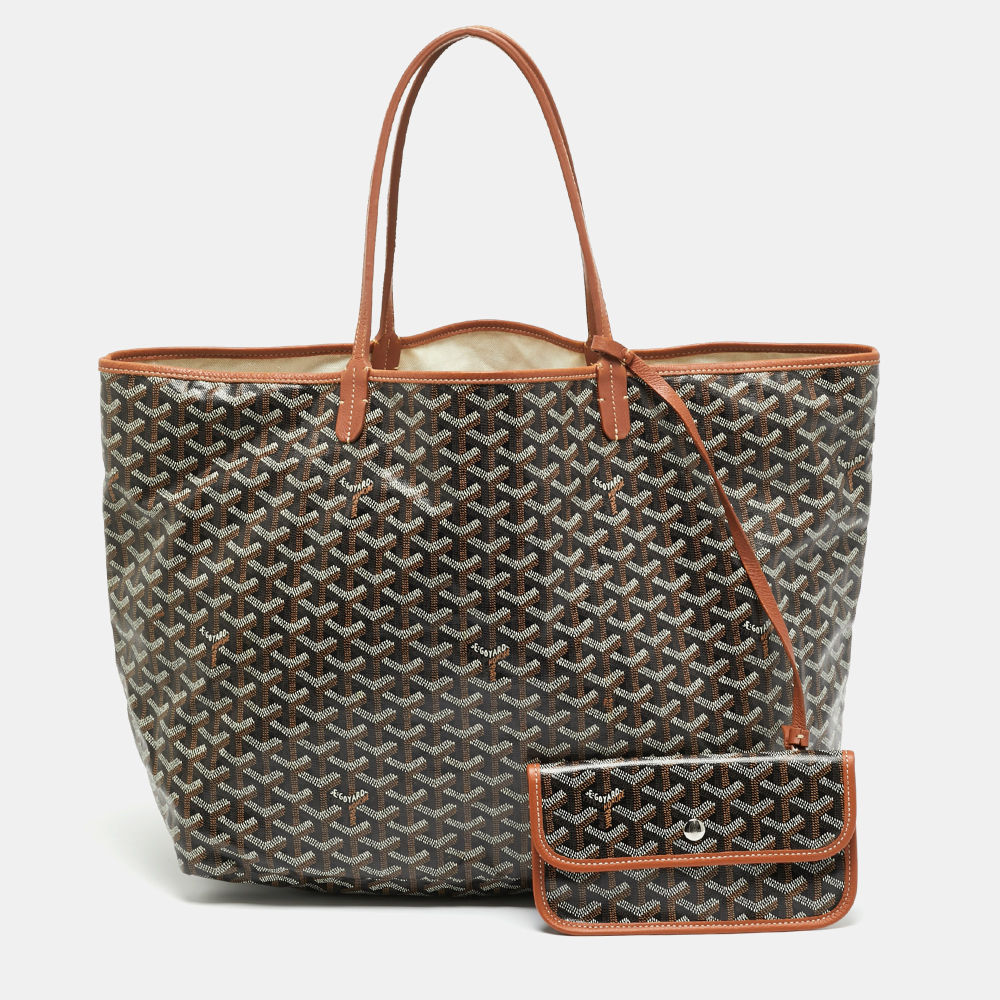 

Goyard Saint Louis GM Brown Goyardine Coated Canvas Tote