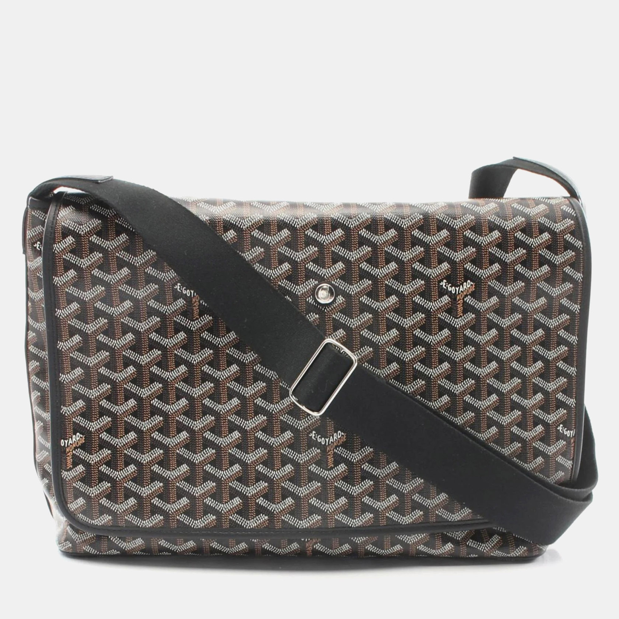 

Goyard Capesian Mm Shoulder Bag Coated Canvas Leather Black Multicolor