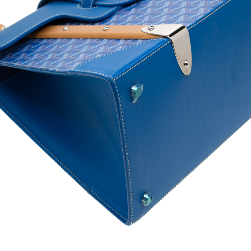 Leather travel bag Goyard Blue in Leather - 36322961