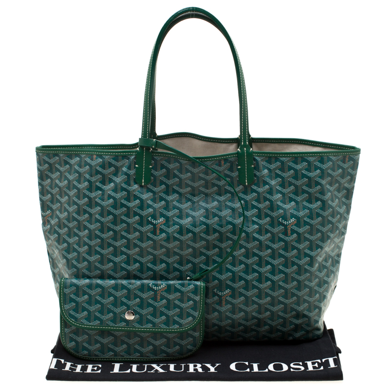 Goyard Goyardine Green Artois PM Tote Bag Silver Hardware – Madison Avenue  Couture