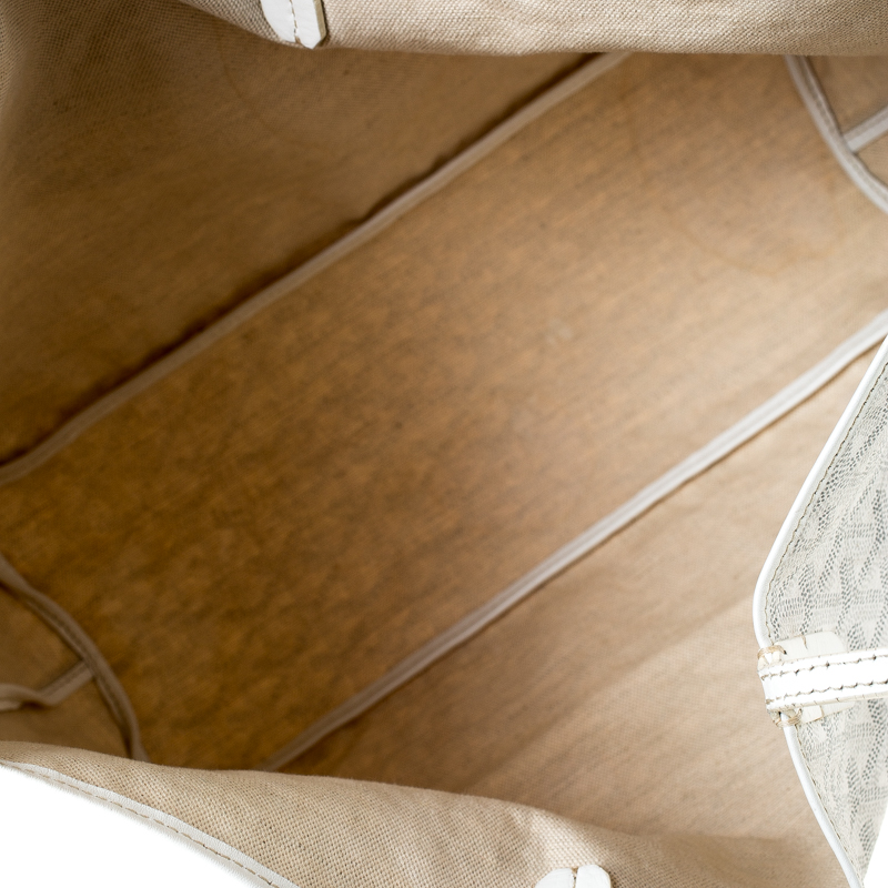 Goyard White St Louis PM Tote Bag with Pouch Leather ref.493376 - Joli  Closet