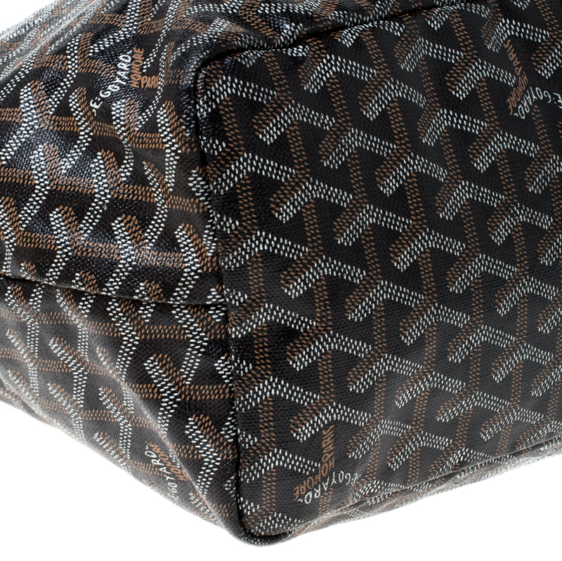 Goyard Goyardine Saint Louis Pm Black Coated Canvas Tote - MyDesignerly