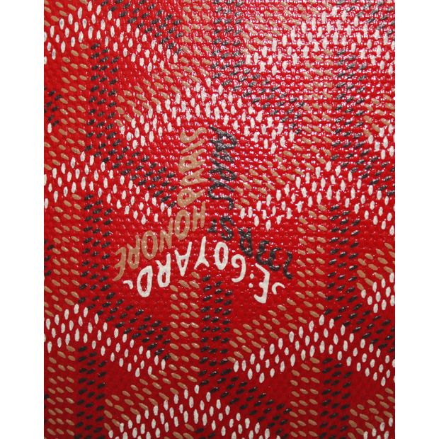 Goyard Red Canvas Belvedere MM Crossbody Bag – RETYCHE