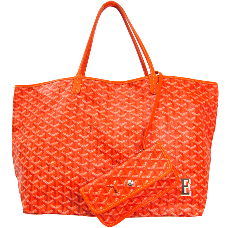 outfit orange goyard bag