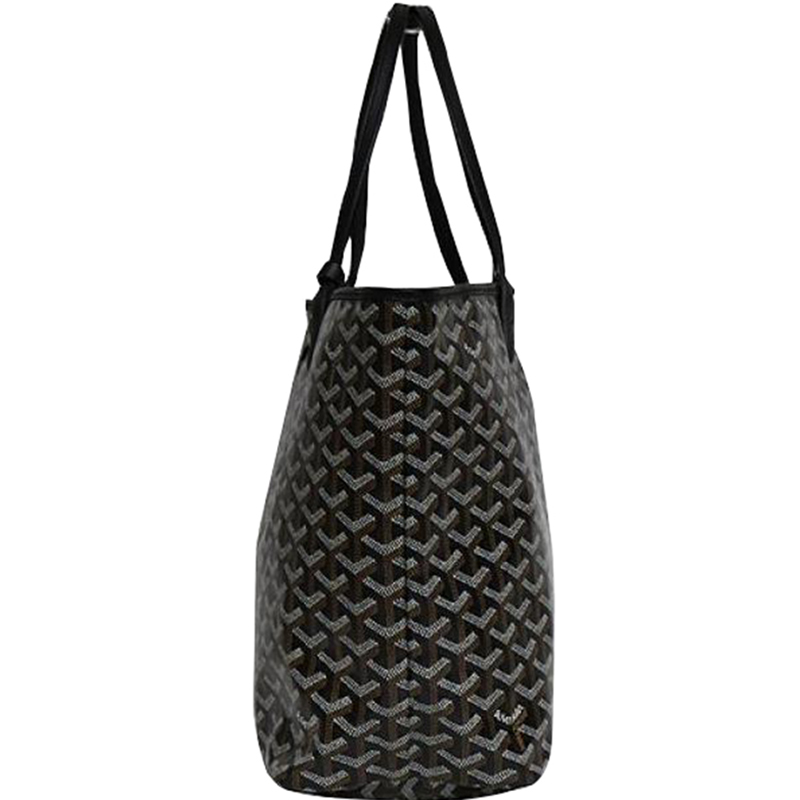 

Goyard Black Chevron Print Coated Canvas St. Louis Martin Tote Bag