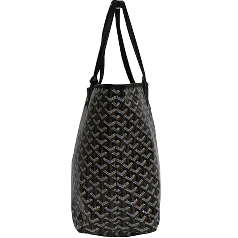 

Goyard Black Chevron Print Coated Canvas St. Louis Martin Tote Bag