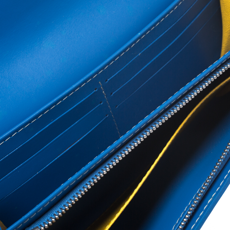 

Goyard Blue Coated Canvas Goyardine Varenne Continental Wallet