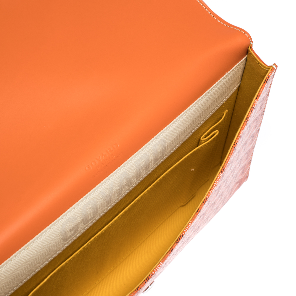 Goyard Monte Carlo Clutch Coated Canvas Mini Orange 1444324
