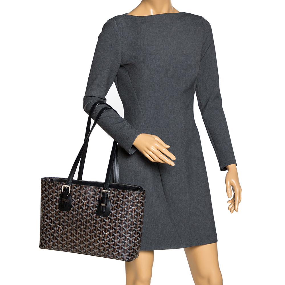 

Goyard Black Goyardine Coated Canvas Marie Galante MM Bag