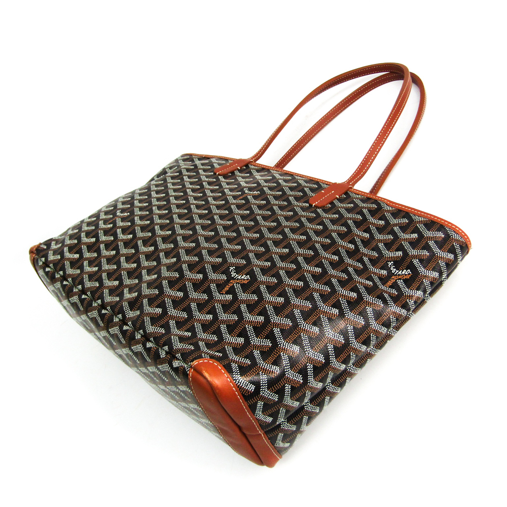 

Goyard Black/Brown Coated Canvas Artois PM Tote Bag