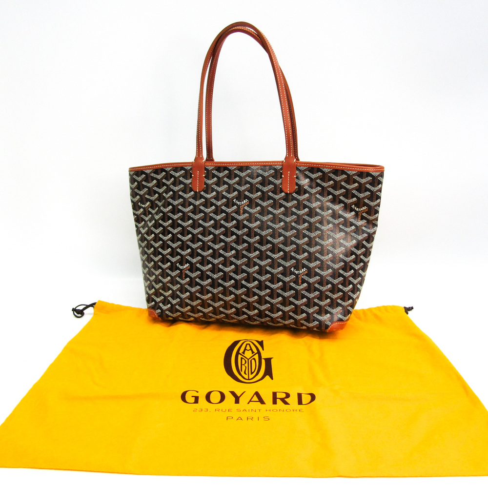 goyard tote black brown