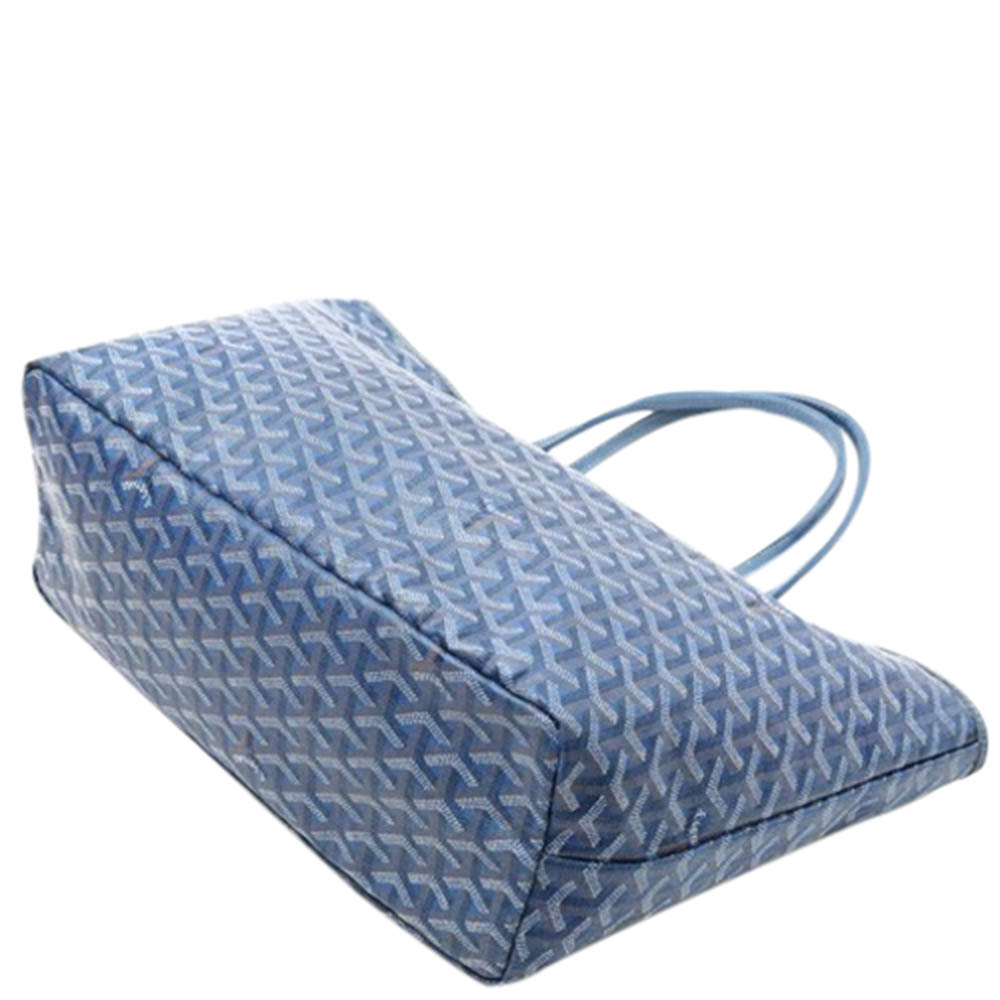 

Goyard Blue Goyardine Canvas St. Louis PM Tote Bag