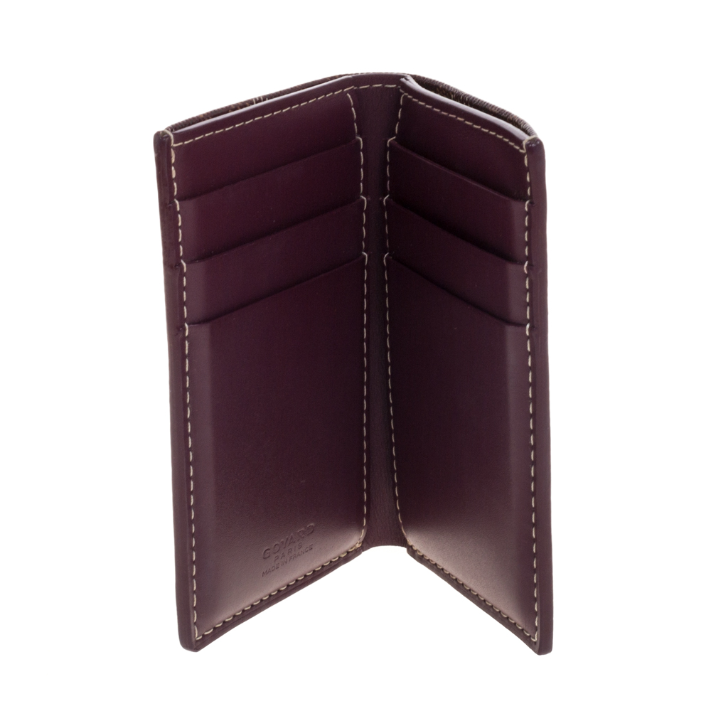 

Goyard Burgundy Goyardine Coated Canvas St. Marc Bifold Card Holder