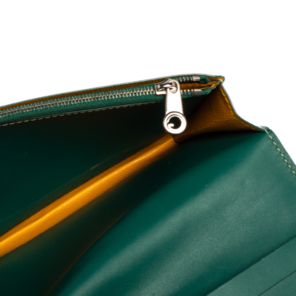 

Goyard Green Goyardine Coated Canvas and Leather Richelieu Wallet