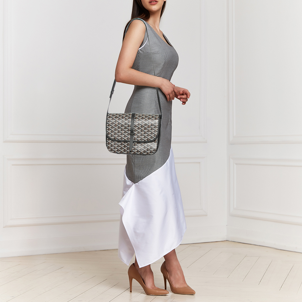 

Goyard Black Goyardine Coated Canvas and Leather Belvedere II MM Bag