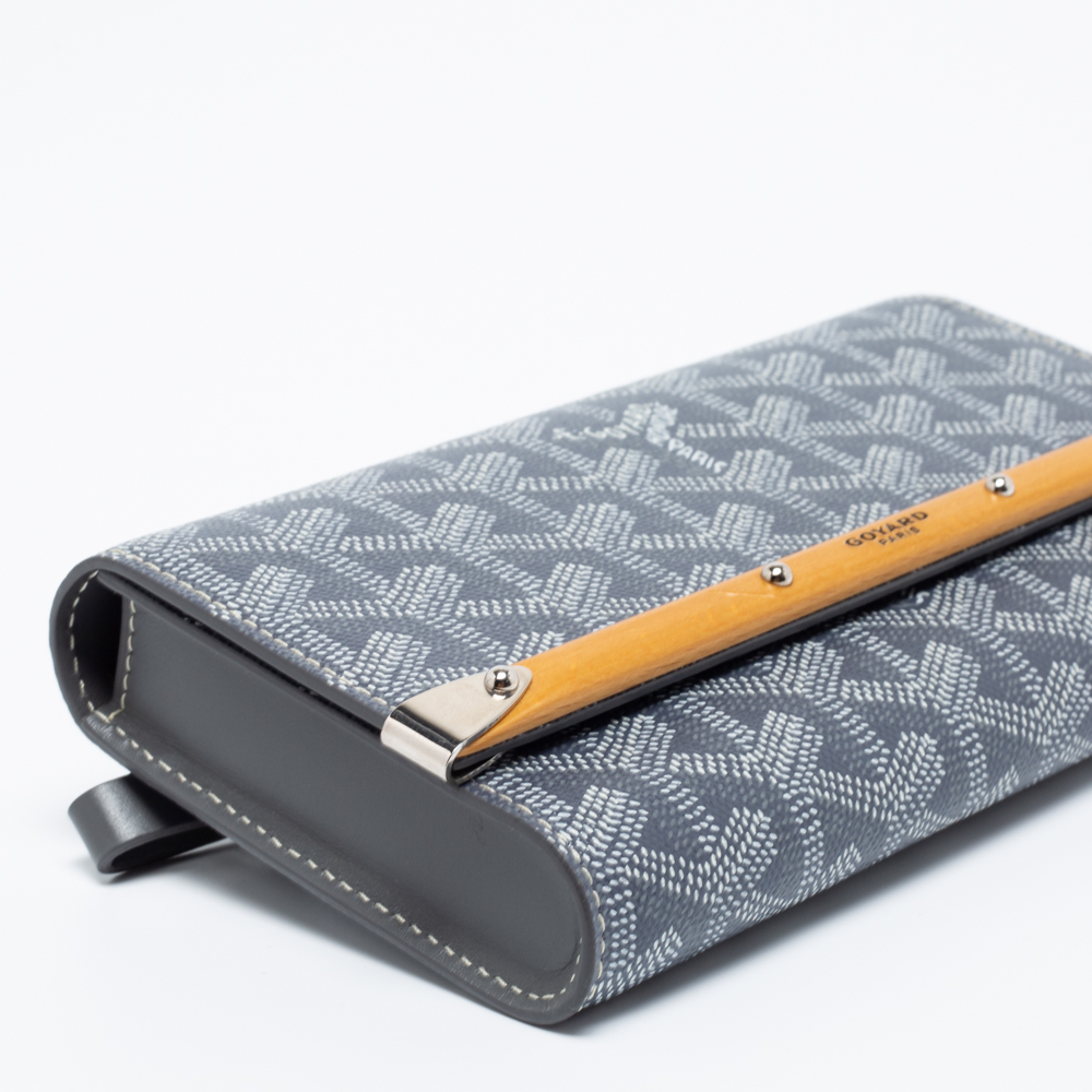 Goyard Grey Coated Canvas And Leather Mini Monte Carlo Phone Case For Women  - Fits Into Any Room in The House Goyard Sales Shop