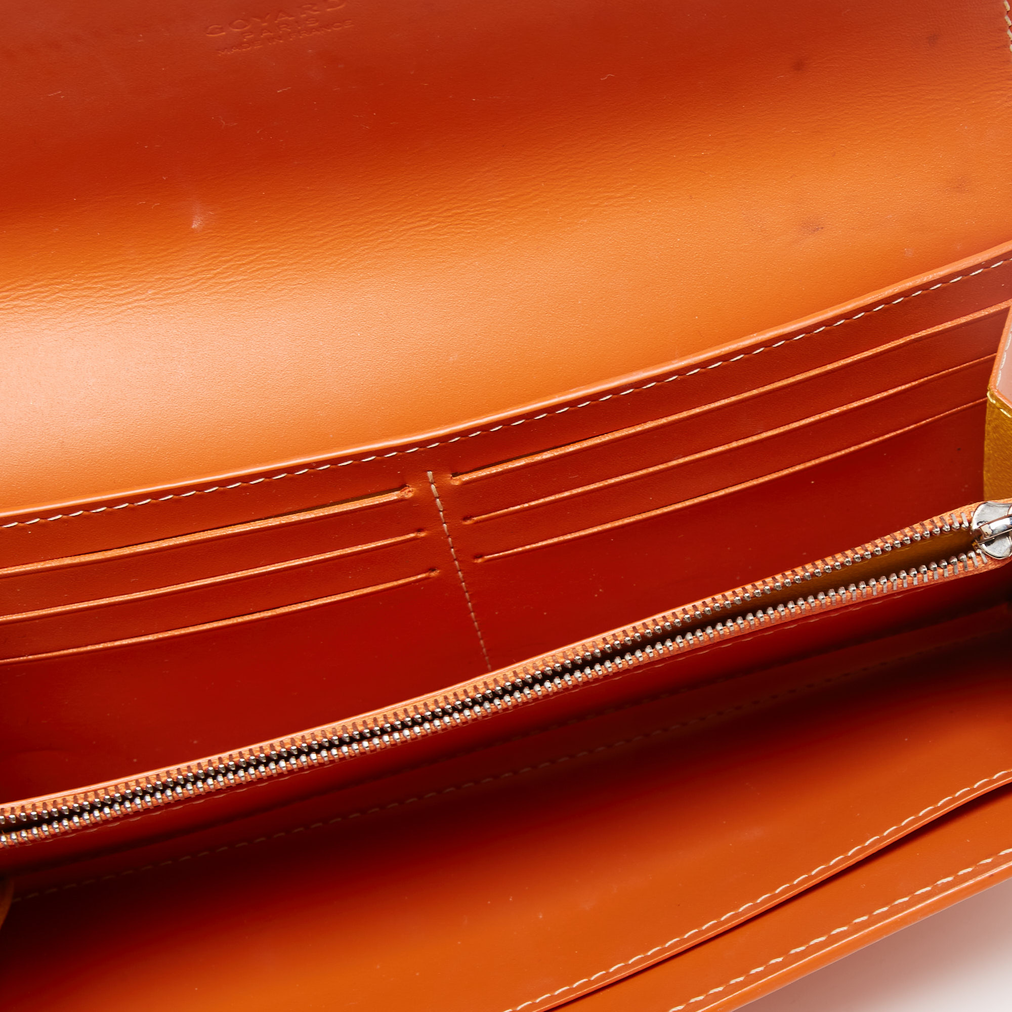 

Goyard Orange Goyardine Coated Canvas Varenne Continental Wallet