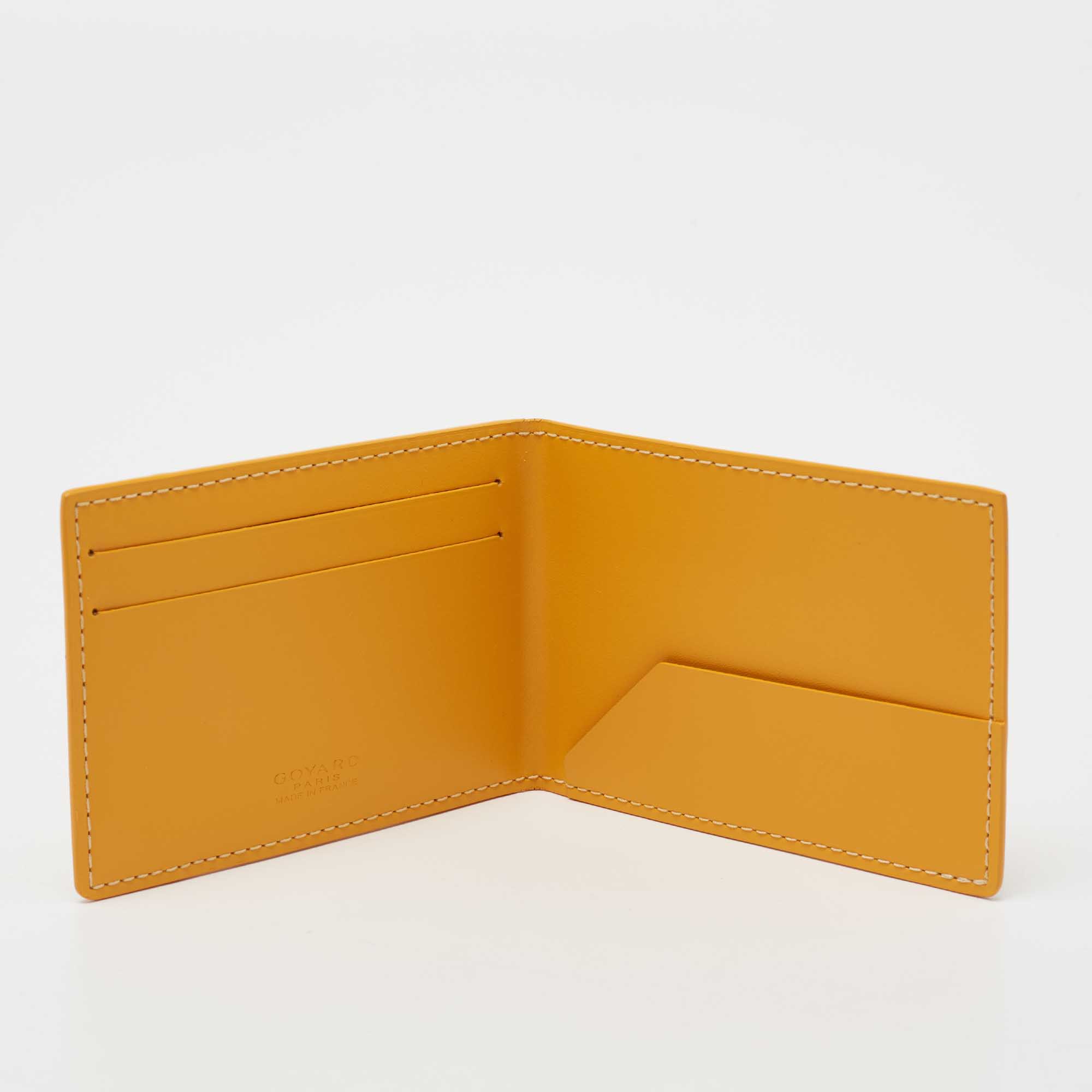 

Goyard Yellow Goyardine Coated Canvas Victoire Companion Bifold Wallet