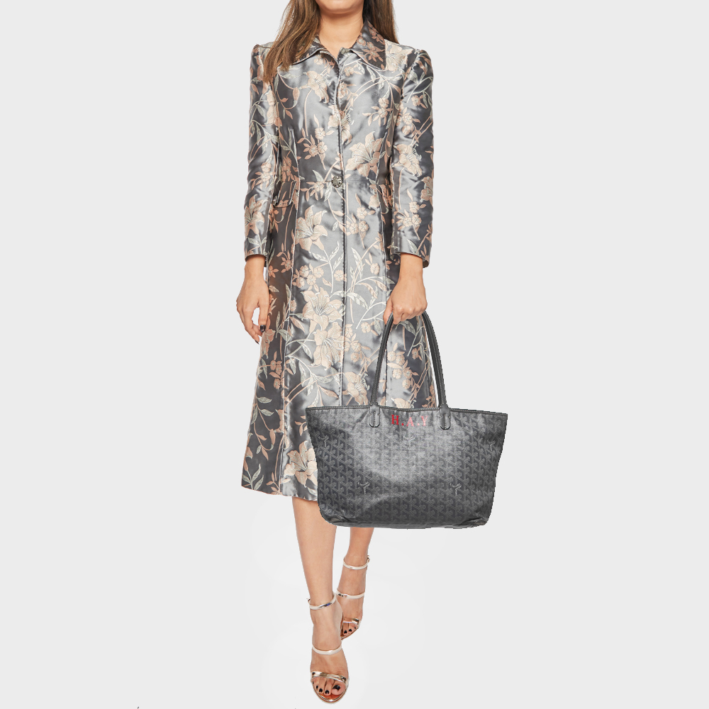 

Goyard Grey Goyardine Coated Canvas and Leather Artois MM Tote