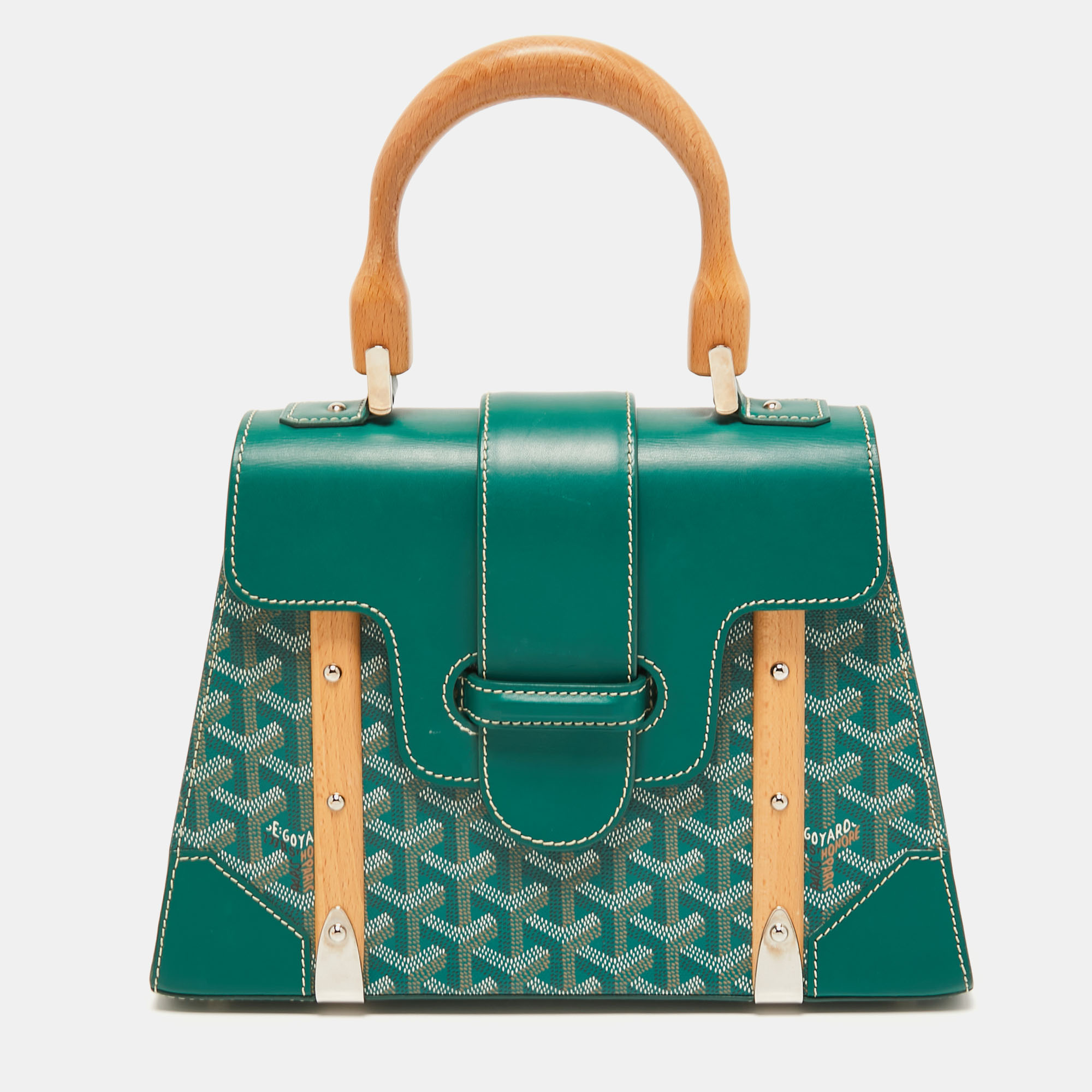 Goyard Poitiers Claire-Voie Bag, Green, Free