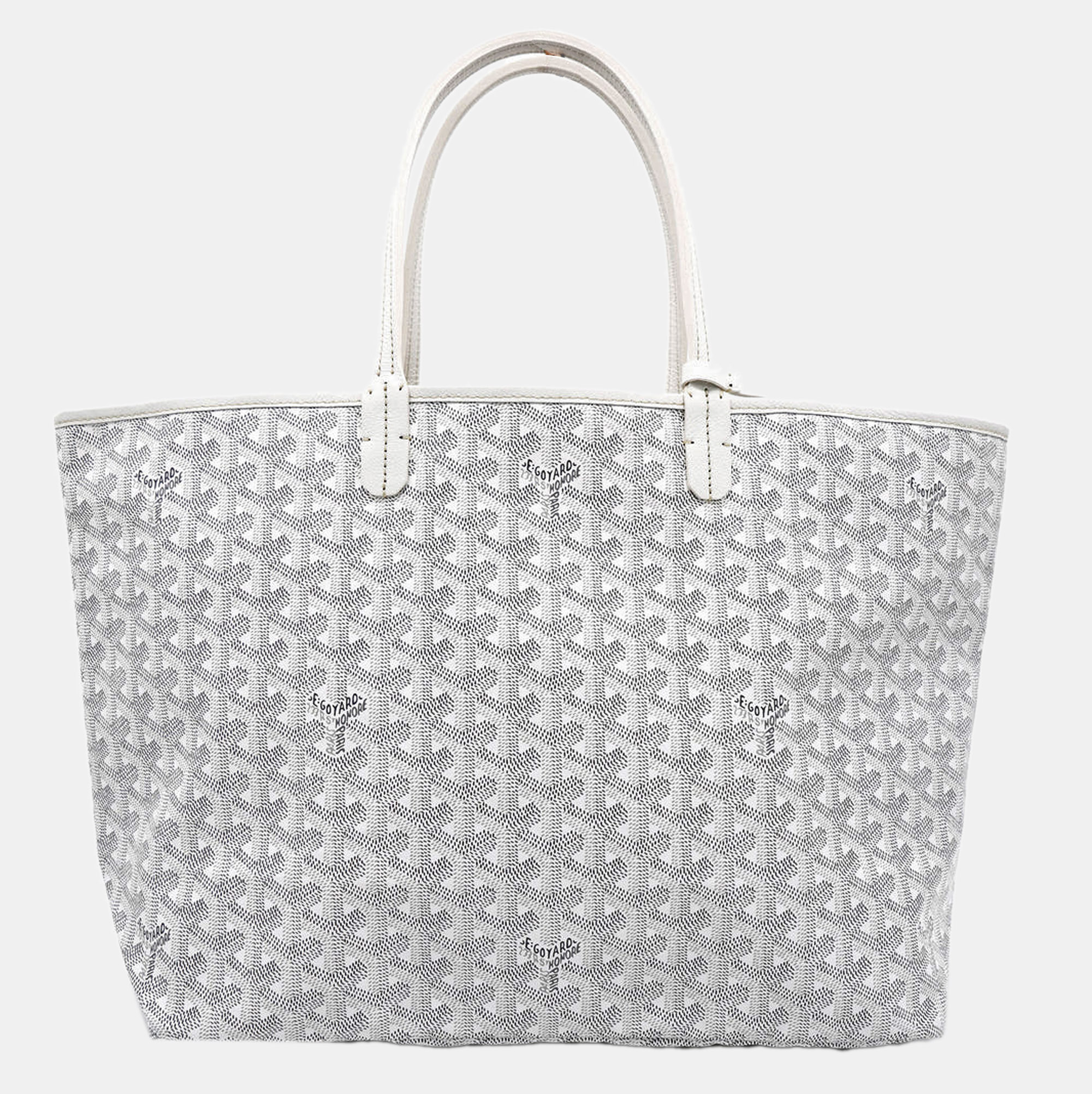 Goyard Goyardine St. Louis PM w/ Pouch - White Totes, Handbags - GOY38136