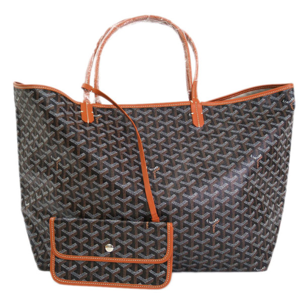 Pre Owned Goyard Black Canvas Saint Louis Tote GM