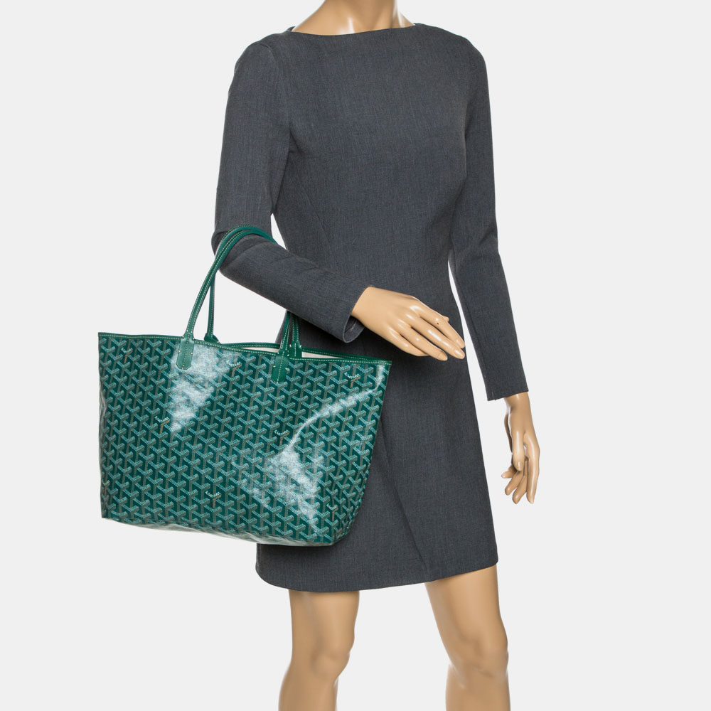 

Goyard Green Goyardine Coated Canvas and Leather Saint Louis PM Tote