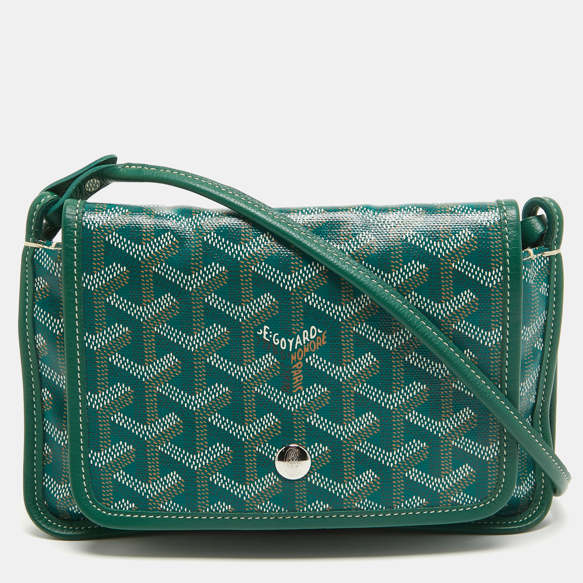 

Goyard Green Goyardine Coated Canvas Plumet Crossbody Bag