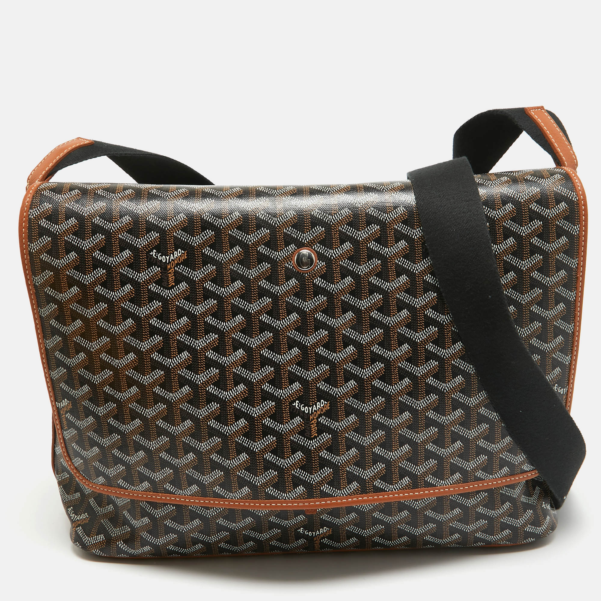 

Goyard Brown Goyardine Coated Canvas and Leather Capetien Messenger Bag