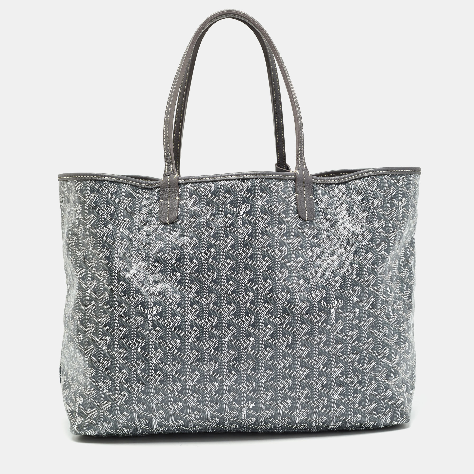 

Goyard Grey Goyardine Coated Canvas and Leather Saint Louis PM Tote