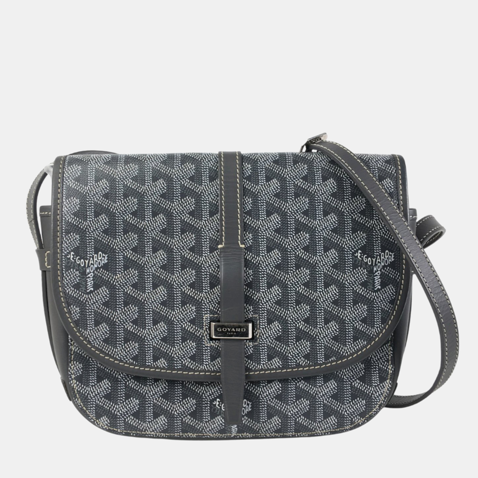 

Goyard Grey Coated Canvas Belvedere PM Shoulder Bag