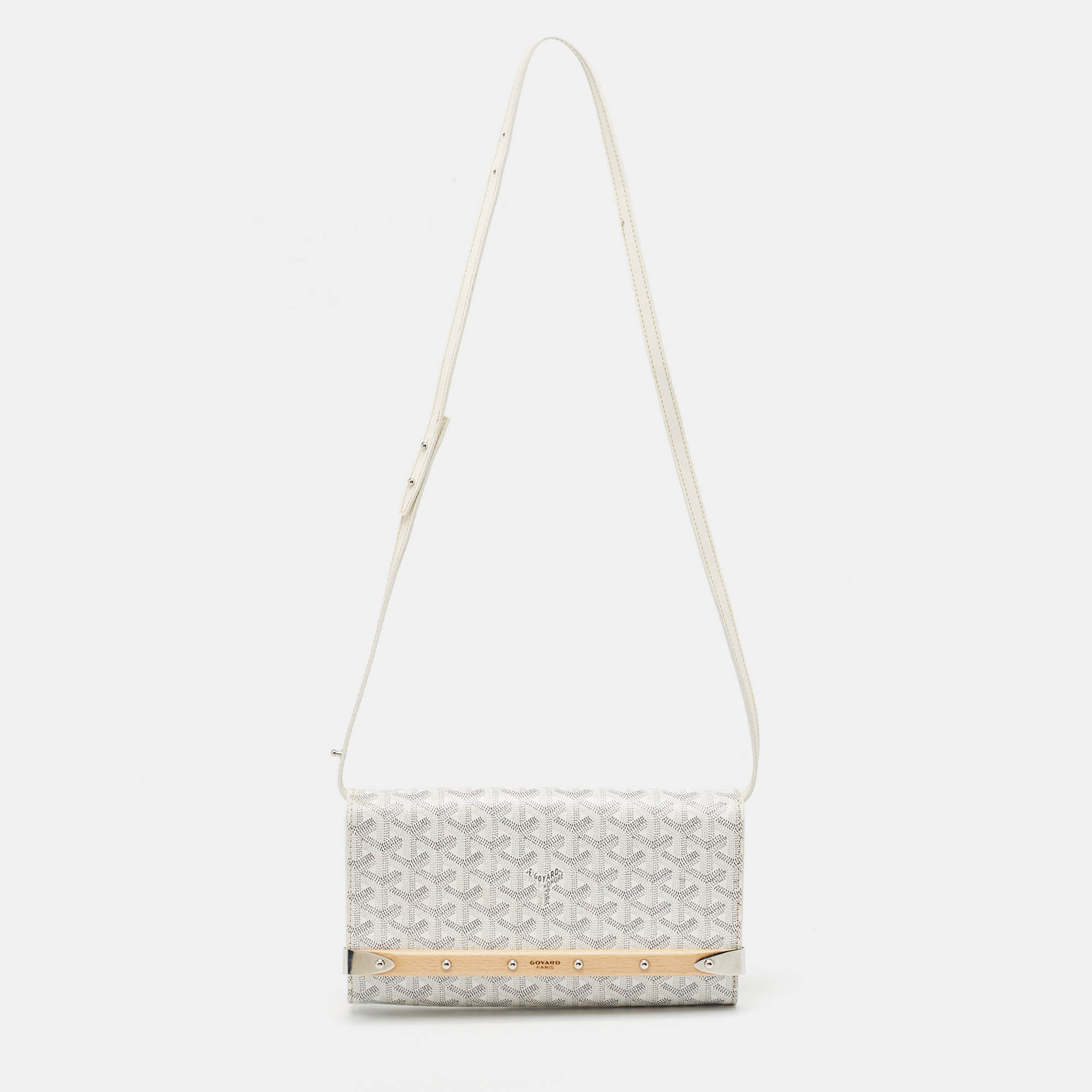 

Goyard White Goyardine Coated Canvas Monte Carlo Bois Shoulder Bag